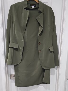Metrostyle Olive Skirt Set in Military Green